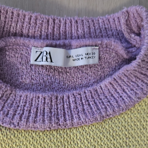 Zara Pastel Floral Sweater - Purple and Yellow - Picture 2 of 8